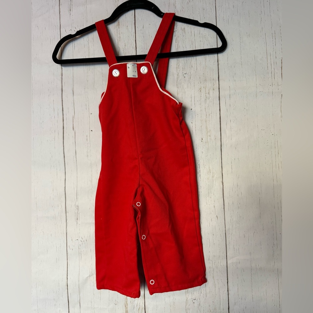 Vintage NWT TG&Y Red corduroy overalls bibs pants. New with tag 24 months